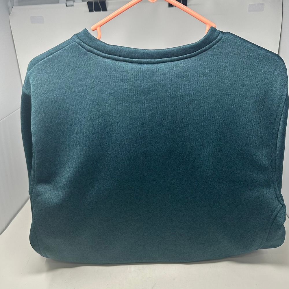 Burton Sweatshirt Men S Green Oak Crew Pullover Fleece Logo Thumbholes 17353 - Picture 10 of 11
